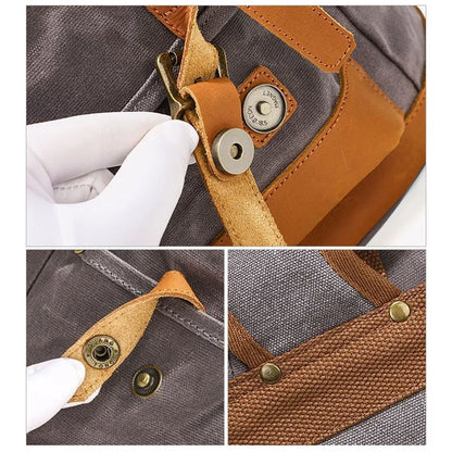 B15 Large Laptop Bag Canvas Travel Rucksack Backpack Daypack Student Bookbag