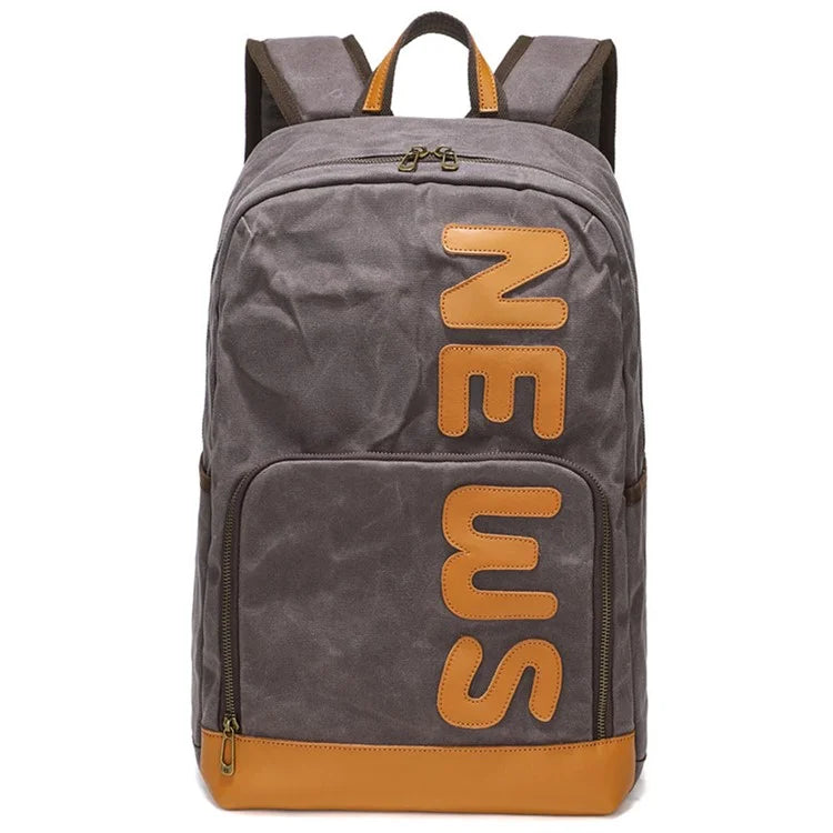 B20 Men's Canvas Backpack Laptop Storage Bag Travel Bag Daypack