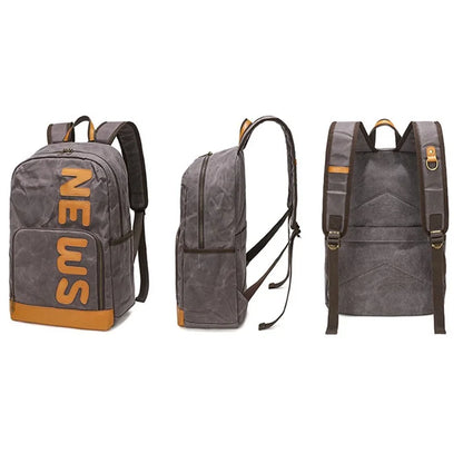 B20 Men's Canvas Backpack Laptop Storage Bag Travel Bag Daypack