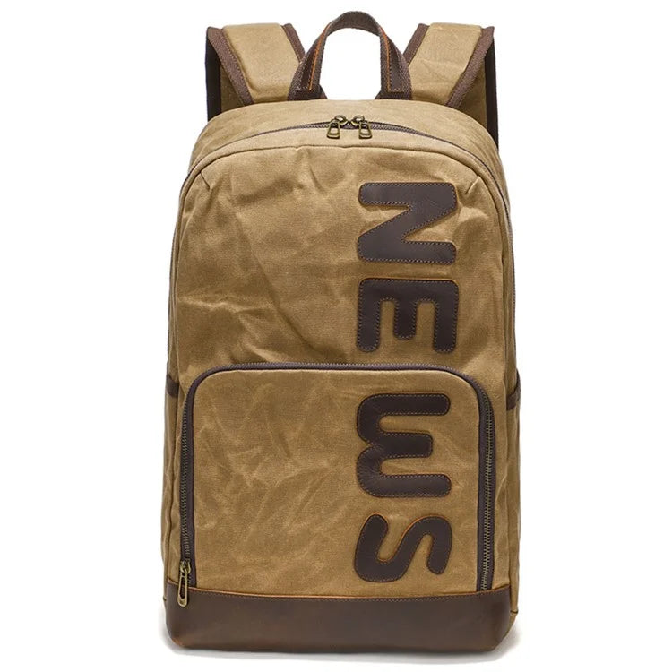 B20 Men's Canvas Backpack Laptop Storage Bag Travel Bag Daypack
