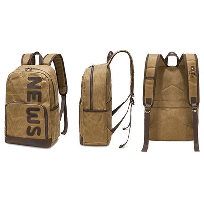 B20 Men's Canvas Backpack Laptop Storage Bag Travel Bag Daypack