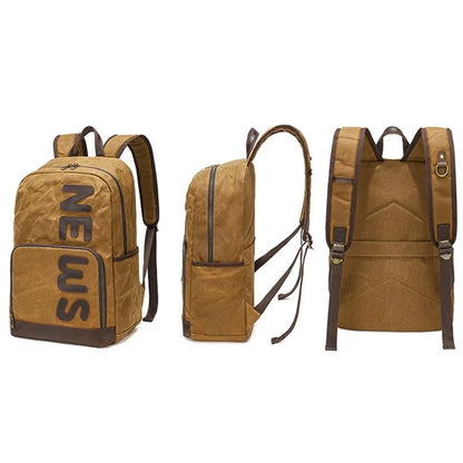 B20 Men's Canvas Backpack Laptop Storage Bag Travel Bag Daypack
