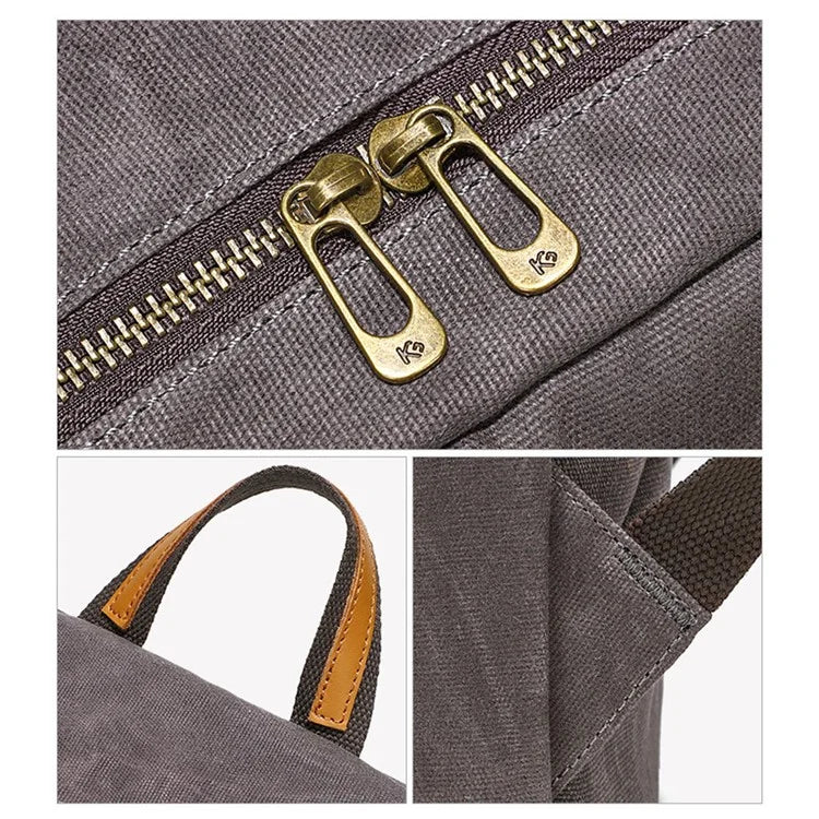 B20 Men's Canvas Backpack Laptop Storage Bag Travel Bag Daypack