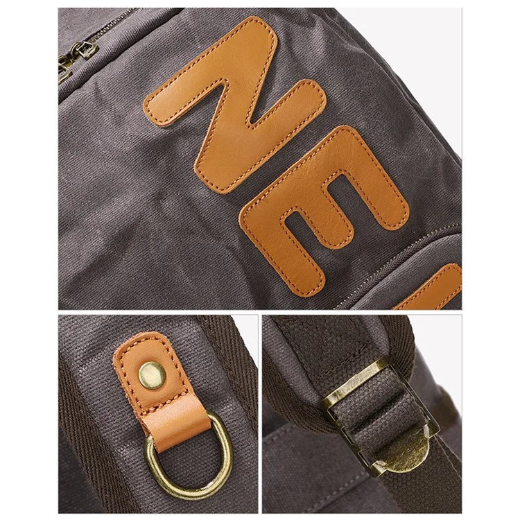 B20 Men's Canvas Backpack Laptop Storage Bag Travel Bag Daypack
