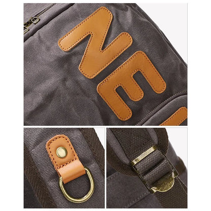 B20 Men's Canvas Backpack Laptop Storage Bag Travel Bag Daypack