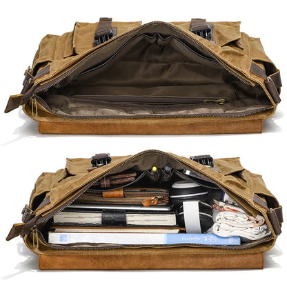 S11 Outdoor Travel Crossbody Bag Retro Canvas Shoulder Bag Daypack Messenger Sling Bag