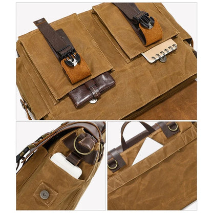 S11 Outdoor Travel Crossbody Bag Retro Canvas Shoulder Bag Daypack Messenger Sling Bag