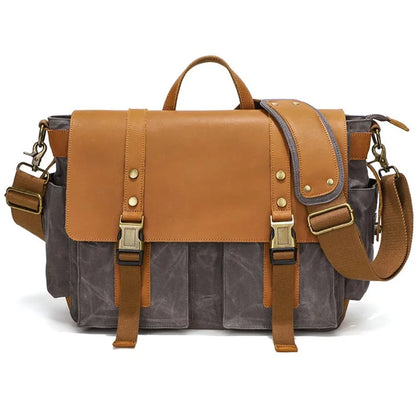 S11 Outdoor Travel Crossbody Bag Retro Canvas Shoulder Bag Daypack Messenger Sling Bag