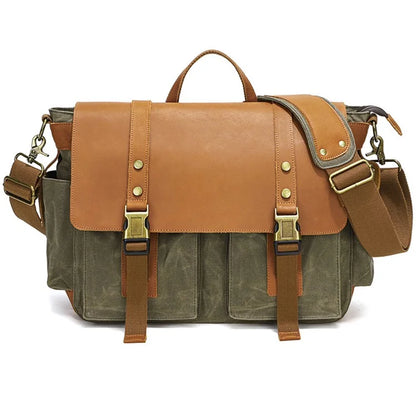 S11 Outdoor Travel Crossbody Bag Retro Canvas Shoulder Bag Daypack Messenger Sling Bag