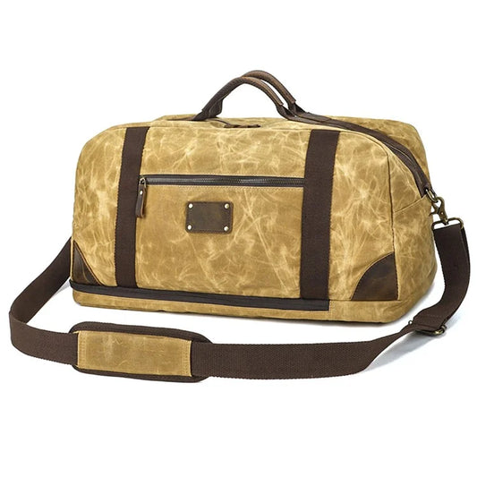 K766 Retro Travel Duffel Bag Canvas Backpack Overnight Crossbody Bag Tote Handbag
