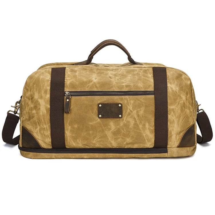 K766 Retro Travel Duffel Bag Canvas Backpack Overnight Crossbody Bag Tote Handbag