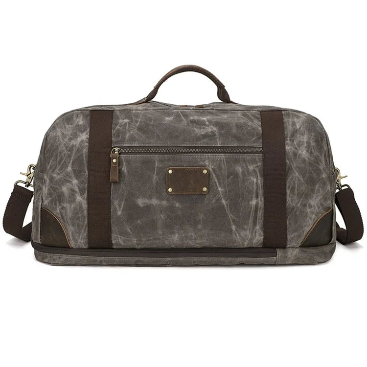 K766 Retro Travel Duffel Bag Canvas Backpack Overnight Crossbody Bag Tote Handbag