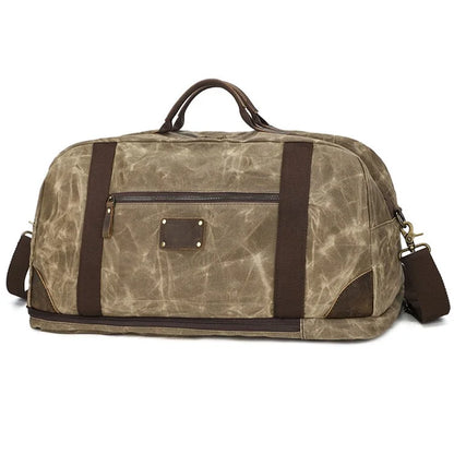 K766 Retro Travel Duffel Bag Canvas Backpack Overnight Crossbody Bag Tote Handbag