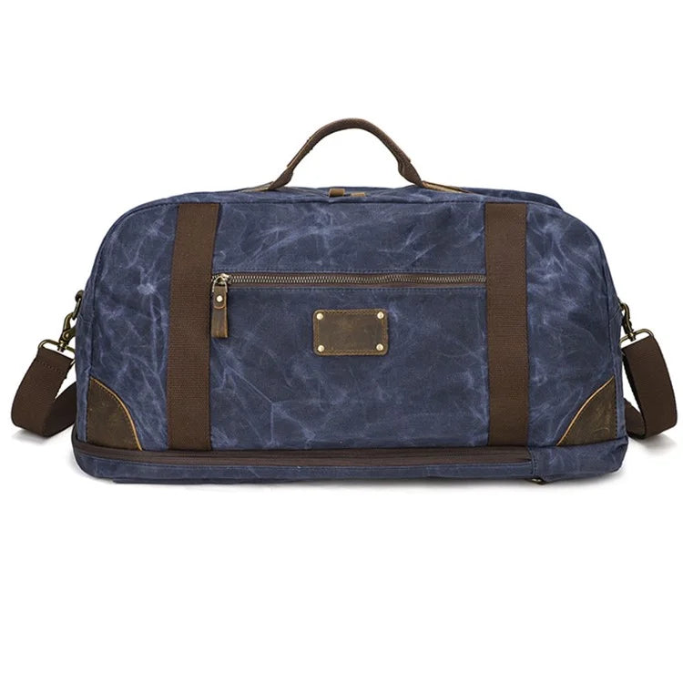K766 Retro Travel Duffel Bag Canvas Backpack Overnight Crossbody Bag Tote Handbag