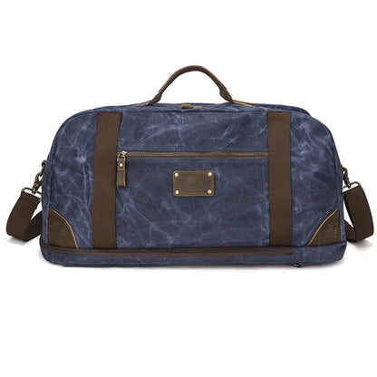 K766 Retro Travel Duffel Bag Canvas Backpack Overnight Crossbody Bag Tote Handbag