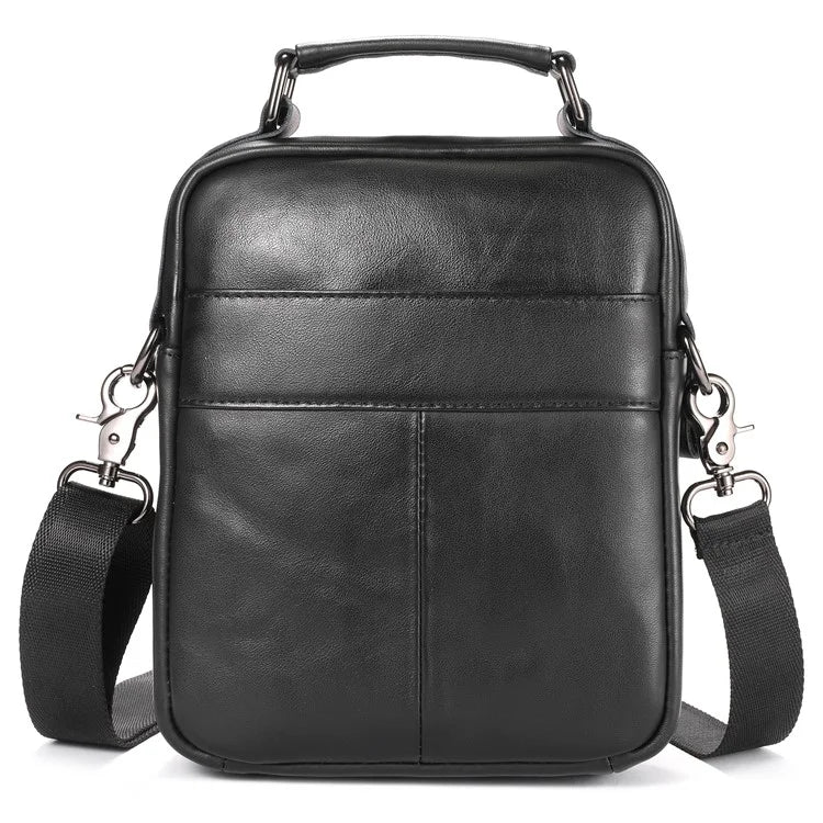 BULLCAPTAIN 049 Retro Cowhide Leather Crossbody Bag Large Men's Daypack Travel Bag