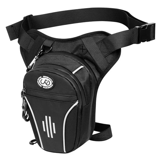 WOSAWE MB027-B Motorcycle Drop Leg Bag Oxford Cloth Reflective Waist Pack