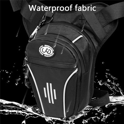 WOSAWE MB027-B Motorcycle Drop Leg Bag Oxford Cloth Reflective Waist Pack