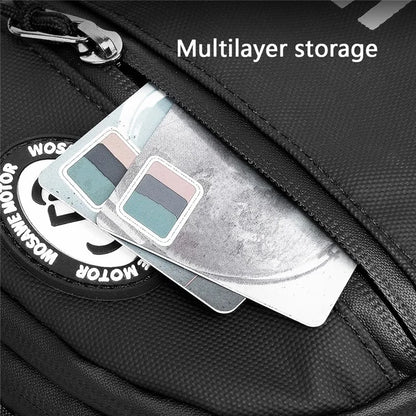 WOSAWE MB027-B Motorcycle Drop Leg Bag Oxford Cloth Reflective Waist Pack