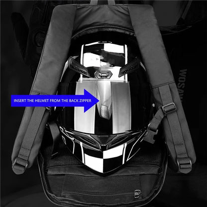 WOSAWE MB026 Motorcycle Helmet Backpack Waterproof Oxford Cloth Shoulder Bag, 36x25x50cm