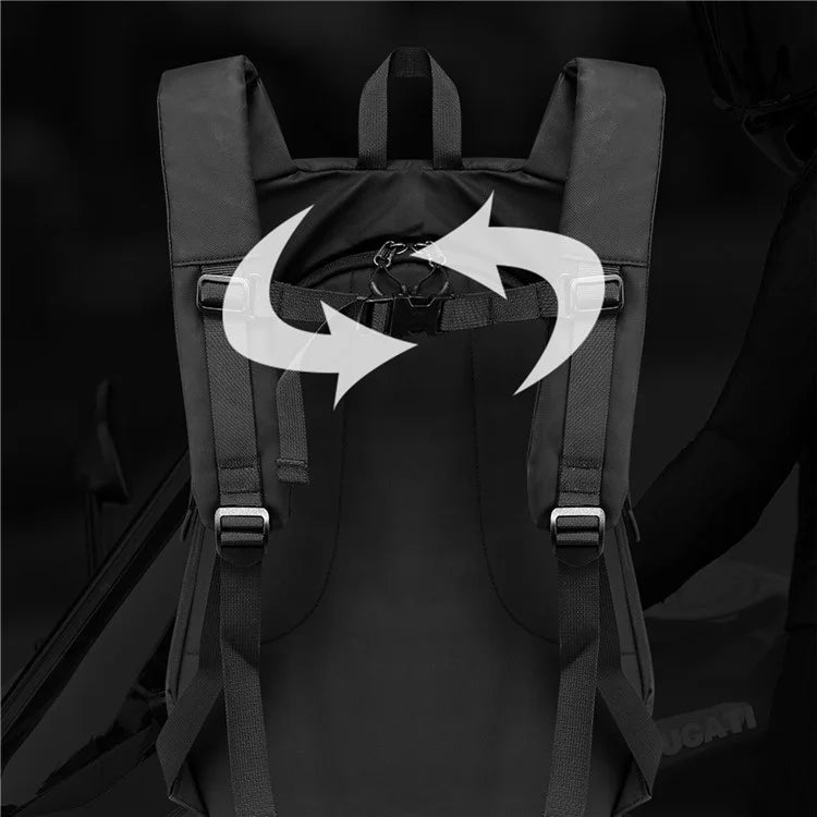 WOSAWE MB026 Motorcycle Helmet Backpack Waterproof Oxford Cloth Shoulder Bag, 36x25x50cm