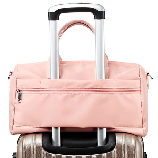 Oxford Cloth Sports Handbag 39x19x21cm Gym Bag Duffle Bag Weekend Overnight Shoulder Crossbody Bag