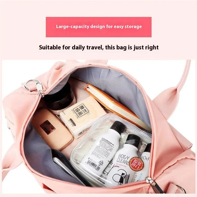 Oxford Cloth Sports Handbag 39x19x21cm Gym Bag Duffle Bag Weekend Overnight Shoulder Crossbody Bag
