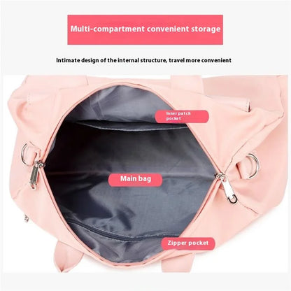 Oxford Cloth Sports Handbag 39x19x21cm Gym Bag Duffle Bag Weekend Overnight Shoulder Crossbody Bag