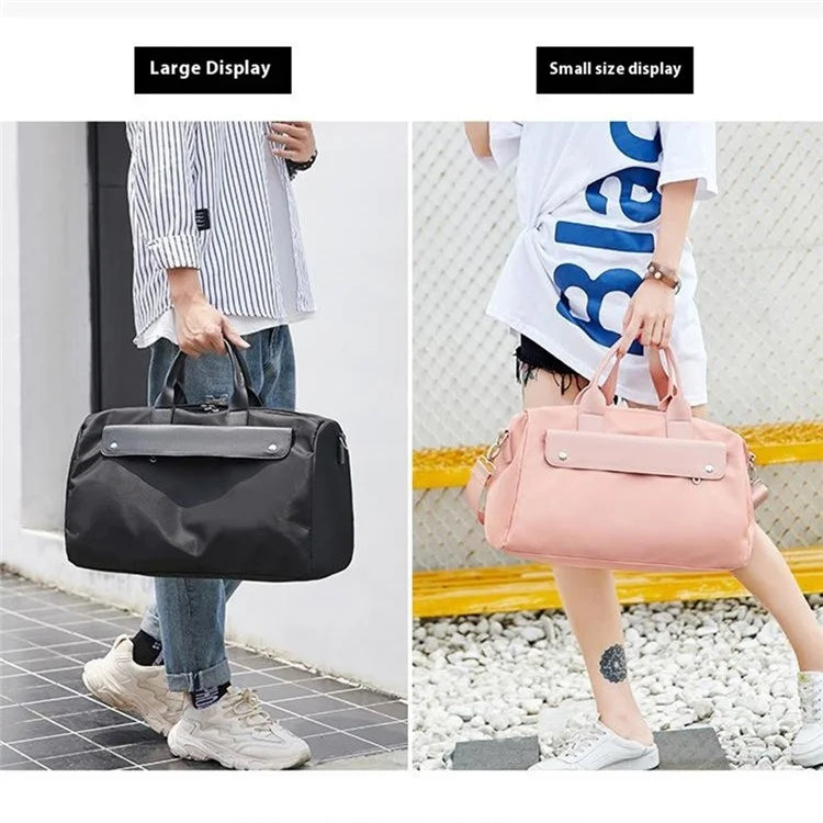 Oxford Cloth Sports Handbag 39x19x21cm Gym Bag Duffle Bag Weekend Overnight Shoulder Crossbody Bag
