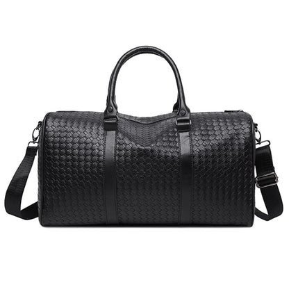 50x24x29cm Waterproof Gym Bag PU Leather Duffle Bag Weekend Overnight Crossbody Bag Handbag