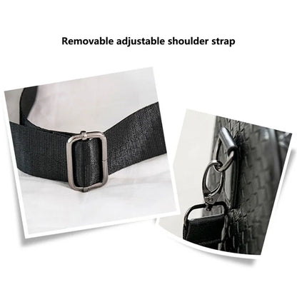 45x21x24cm Waterproof Gym Bag PU Leather Duffle Bag Weekend Overnight Crossbody Bag Handbag