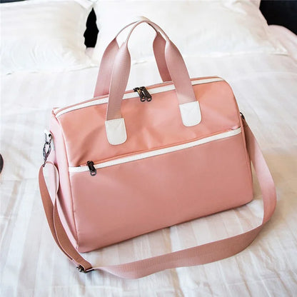 Travel Duffel Bag Waterproof Weekender Bags Gym Tote Bag with Shoe Compartment, Size: 49*22*33cm