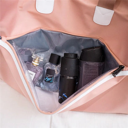 Travel Duffel Bag Waterproof Weekender Bags Gym Tote Bag with Shoe Compartment, Size: 49*22*33cm