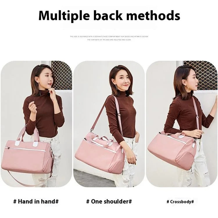 Travel Duffel Bag Waterproof Weekender Bags Gym Tote Bag with Shoe Compartment, Size: 39*22*28cm