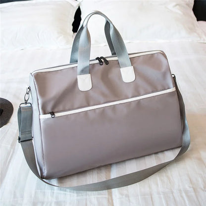Travel Duffel Bag Waterproof Weekender Bags Gym Tote Bag with Shoe Compartment, Size: 39*22*28cm