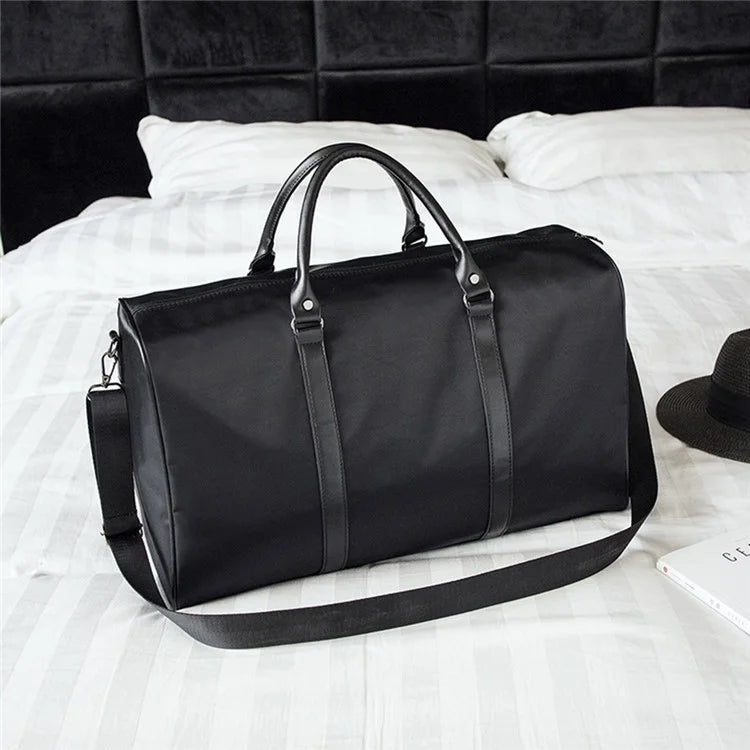 Nylon Sports Gym Bag Waterproof Travel Duffel Bag with Shoes Compartment, Size: S