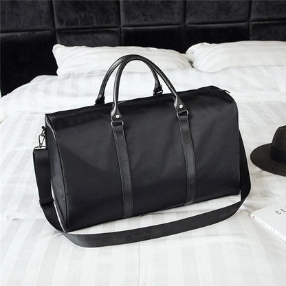 Nylon Sports Gym Bag Waterproof Travel Duffel Bag with Shoes Compartment, Size: S