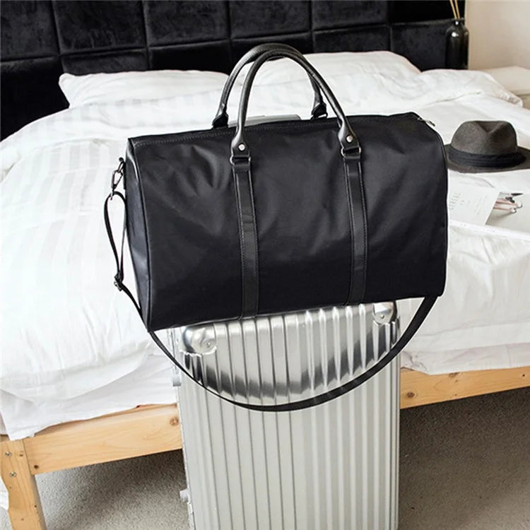 Nylon Sports Gym Bag Waterproof Travel Duffel Bag with Shoes Compartment, Size: S