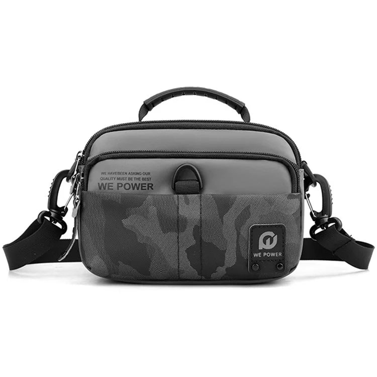 WEPOWER 1791 Men Business Casual Nylon Single Shoulder Crossbody Bag, Size L 25x10x19cm