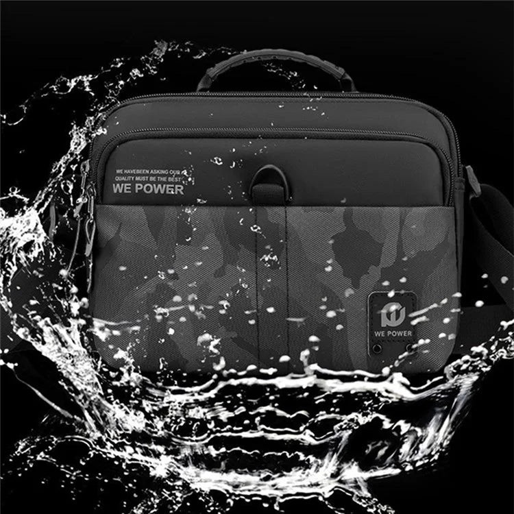WEPOWER 1791 Men Business Casual Nylon Single Shoulder Crossbody Bag, Size L 25x10x19cm