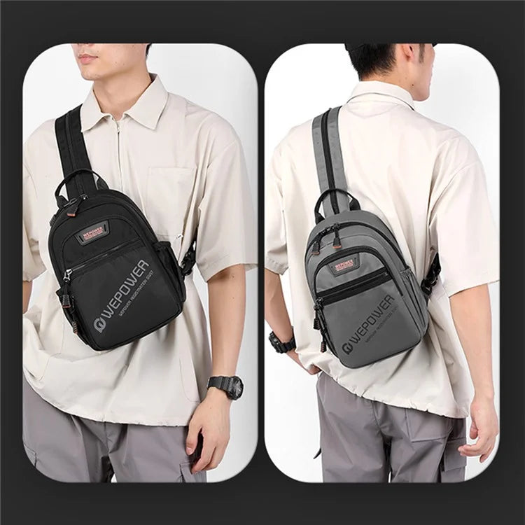 WEPOWER 2307 Business Chest Bag Men's Nylon Crossbody Bag Travel Shoulder Bag Daypack