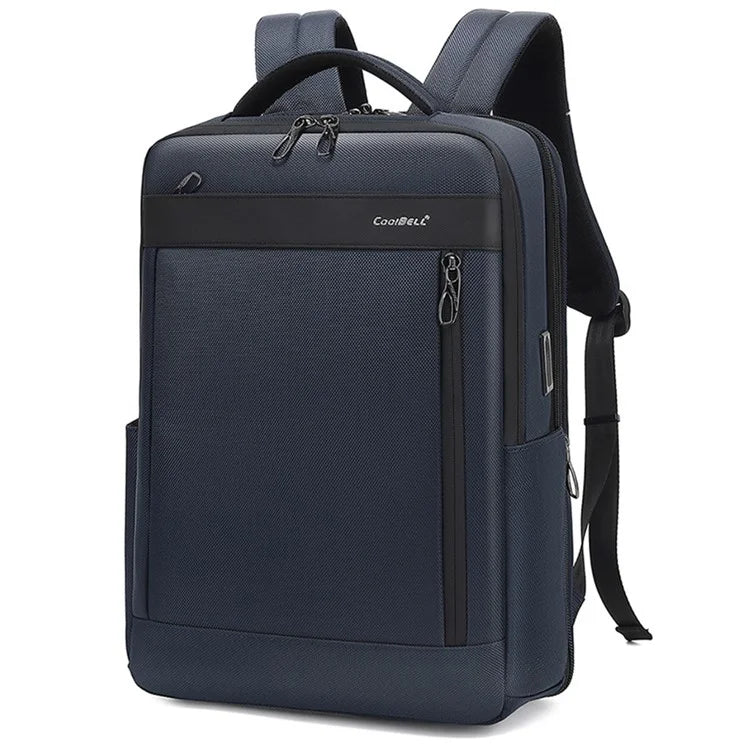 COOLBELL CB-8277 180 Degree Opening Men Business Backpack for 15.6-inch Laptop with USB Charging Port