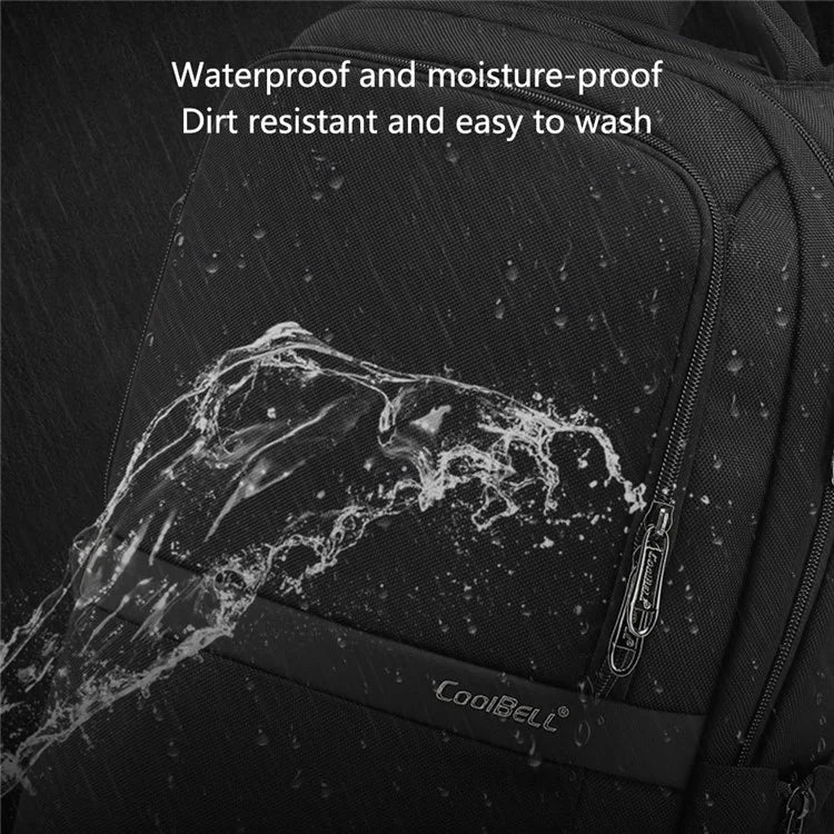 COOLBELL CB-8227 Large Laptop Backpack Students Bookbag Waterproof Travel Weekender Bag