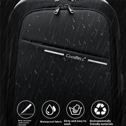 COOLBELL CB-8218 Waterproof Large Capacity 15.6-inch Laptop Backpack with USB Charging Port