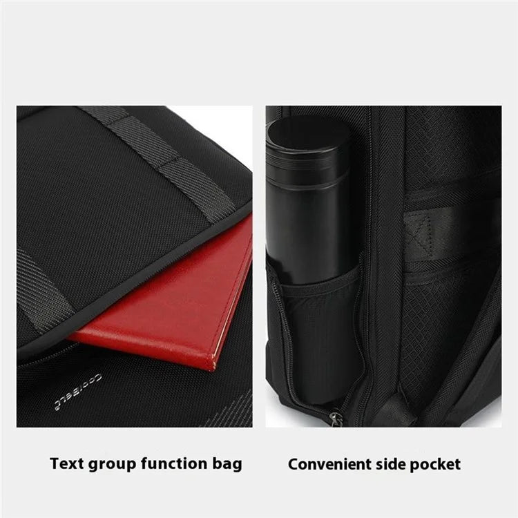 COOLBELL CB-8281 Business Men Shoulder Bag Travel Laptop Backpack with USB Charging Port