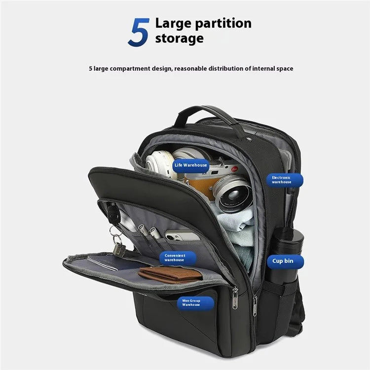 COOLBELL CB-8288 Shockproof Laptop Backpack Business Men Waterproof Shoulder Bag for Traveling