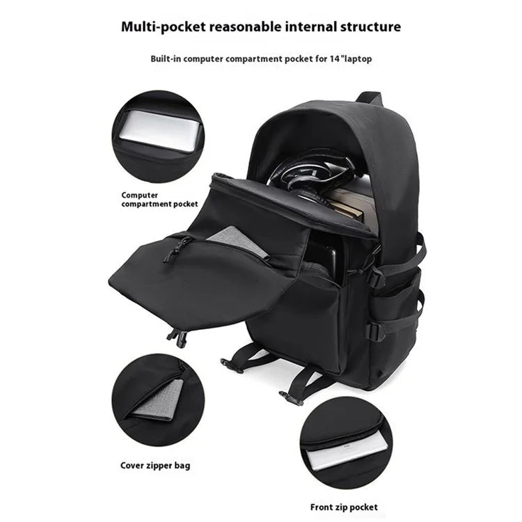 Large Laptop Backpack Polyester Student Book Bag Travel Backpack Casual Daypack