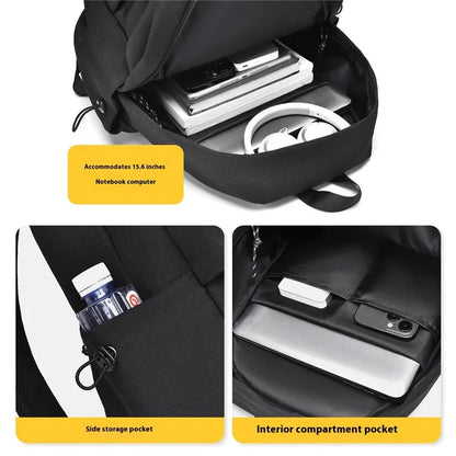 Large Polyester Student Book Bag Travel Backpack Casual Daypack Dual Shoulders Bag