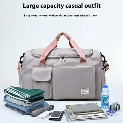 Oxford Cloth Sports Handbag Wet and Dry Separation Pocket Gym Bag Duffle Bag