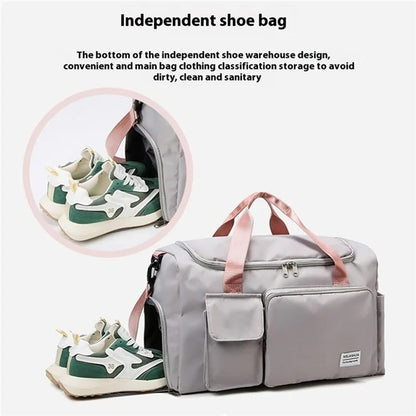 Oxford Cloth Sports Handbag Wet and Dry Separation Pocket Gym Bag Duffle Bag